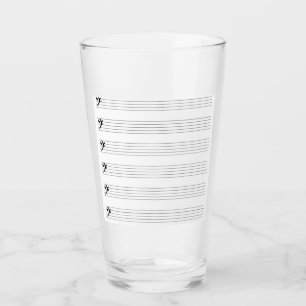 Bass Clef Staves Glass