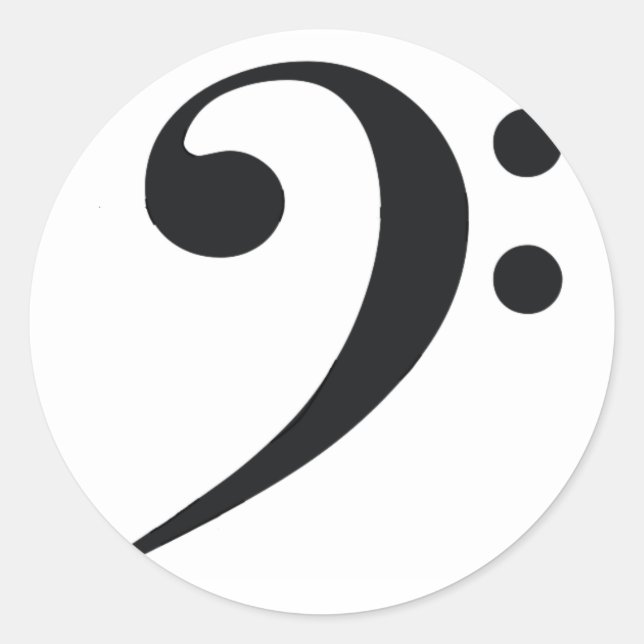 Bass Clef Sticker (Front)