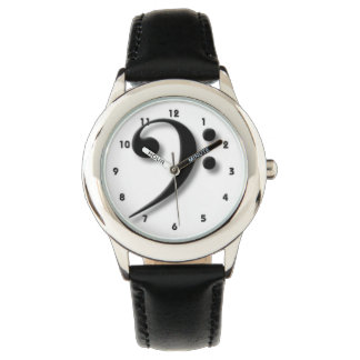 Bass Clef Watch by Leslie Harlow