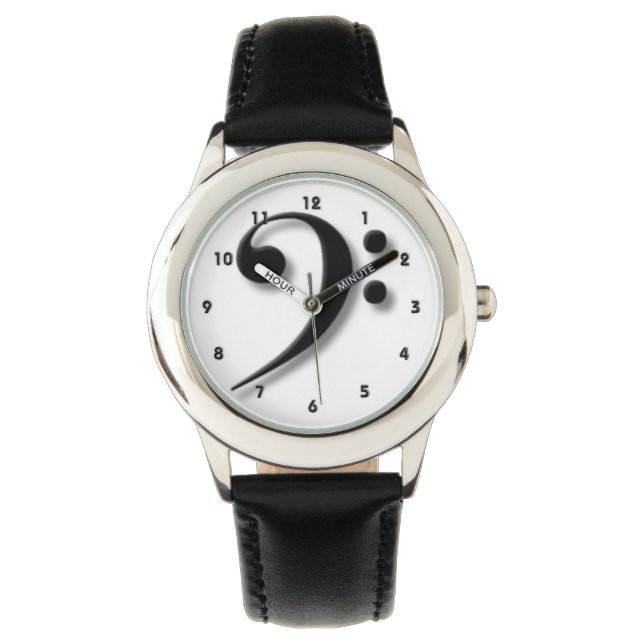 Bass Clef Watch by Leslie Harlow (Front)