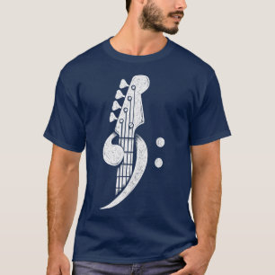 Bass Cleff  Headstock Bassist Bass Guitar Musician T-Shirt