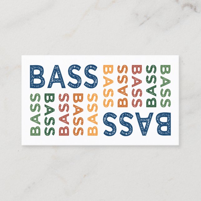 Bass Colourful Business Card (Front)