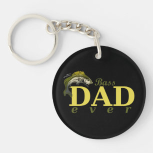 Bass Dad Ever Best Dad Pun Key Ring