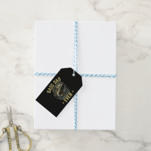 Bass Dad Ever Fishing Father's Day Fisherman Gift Tags
