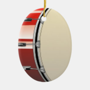 Bass Drum Cartoon Ceramic Ornament