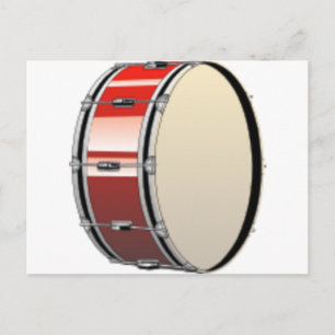 Bass Drum Cartoon Postcard