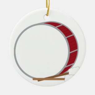 Bass Drum Ceramic Ornament