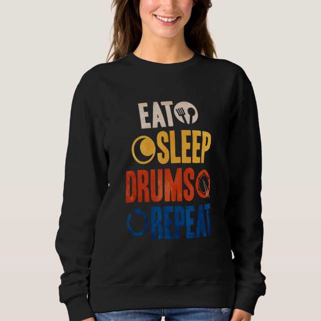 Bass Drum Set Cool Drummer Kit 26 Sweatshirt (Front)