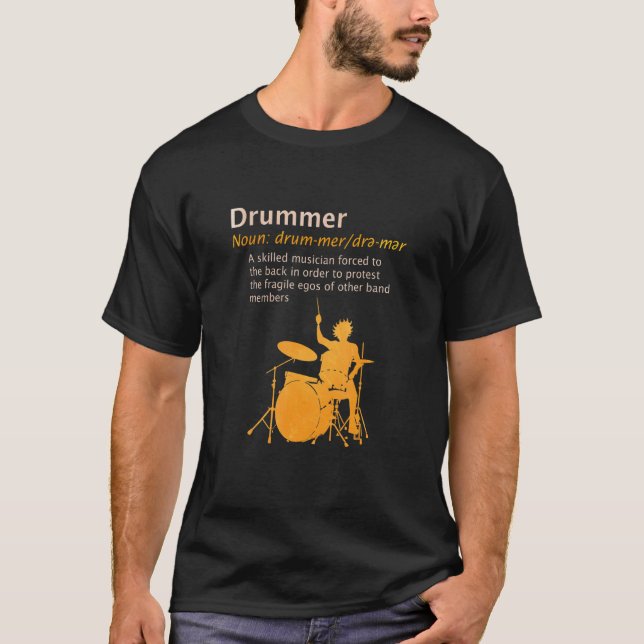 Bass Drum Set Cool Drummer Kit 3 T-Shirt (Front)