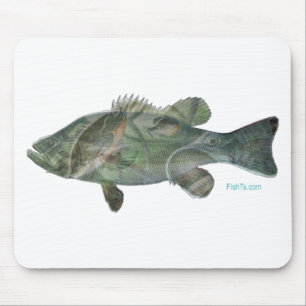 Bass feeding inside the bass-Great Mural effect Mouse Pad