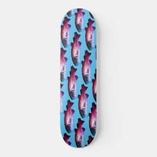 Bass Fish Bright Blue Boys Custom Skateboard