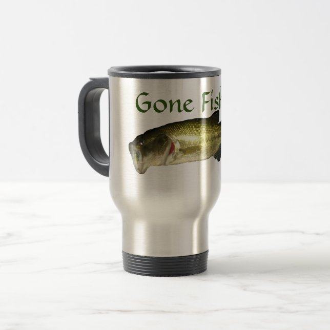 Bass Fish Funny Quote Travel Mug (Front Left)