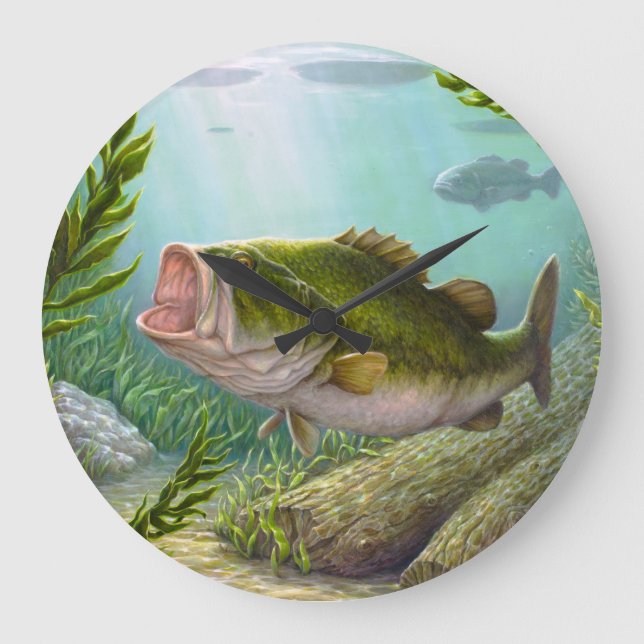 Bass Fish Large Clock (Front)