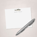 Bass Fish Outdoorsman Fisherman Custom Name Card<br><div class="desc">This design features a watercolor striped bass fish with space for a name/text below. Click the customize button if you would like to adjust the design elements and/or further modify the text! Variations of this design, additional colors, as well as coordinating products are available in our shop, zazzle.com/store/doodlelulu. Contact us...</div>