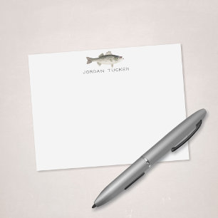 Bass Fish Outdoorsman Fisherman Custom Name Card