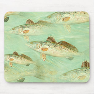 Bass Fish Pattern Mouse Pad