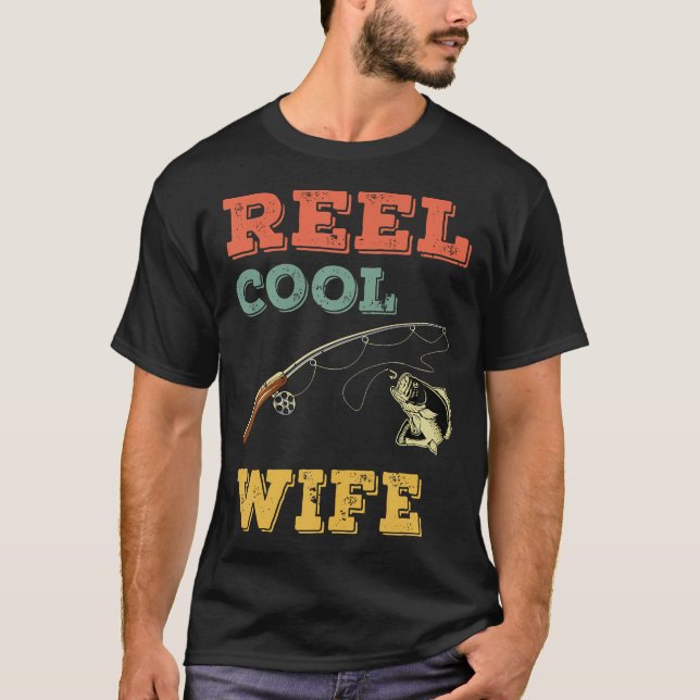 Bass Fish Reel Cool Wife Fisherman Gift - Bass T-Shirt (Front)