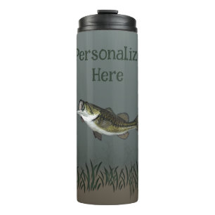 Bass Fish Scene Personalised Thermal Tumbler