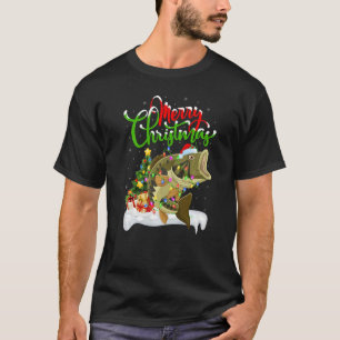 Bass Fish Xmas Decorations Santa Bass Fish Christ T-Shirt