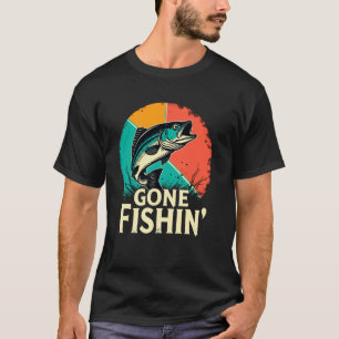 Bass Fisherman Gone Fishin' Bass Fishing Angler Da T-Shirt