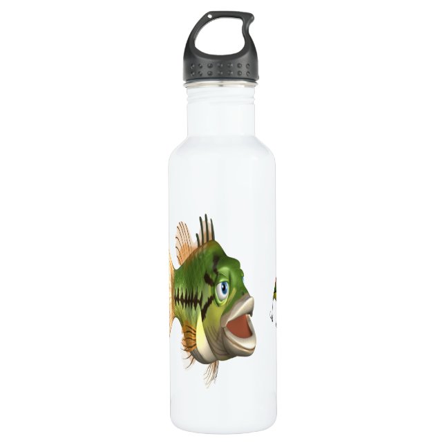 Bass Fishing 710 Ml Water Bottle (Front)