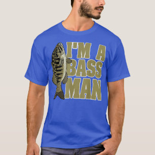 Bass Fishing Angling Mam Black Fish Fisherman Spor T-Shirt