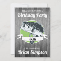 Bass Fishing Birthday Men's Sports Angler 50th
