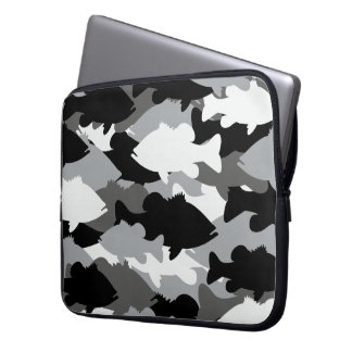 Bass Fishing Black Camo Laptop Sleeve