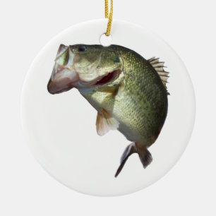Bass Fishing Ceramic Tree Decoration