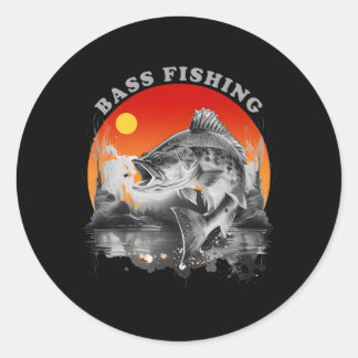 Bass Fishing Classic Round Sticker