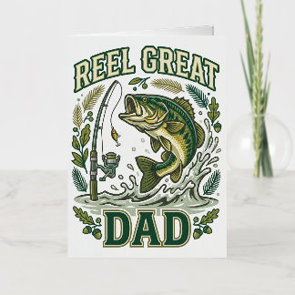 Bass Fishing Dad Father's Day Greeting Card