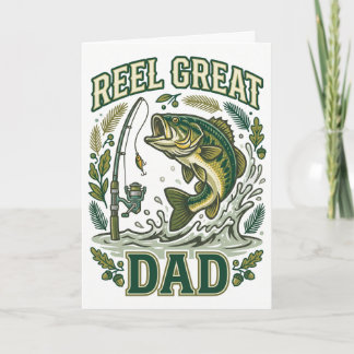 Bass Fishing Dad Father's Day Greeting Card