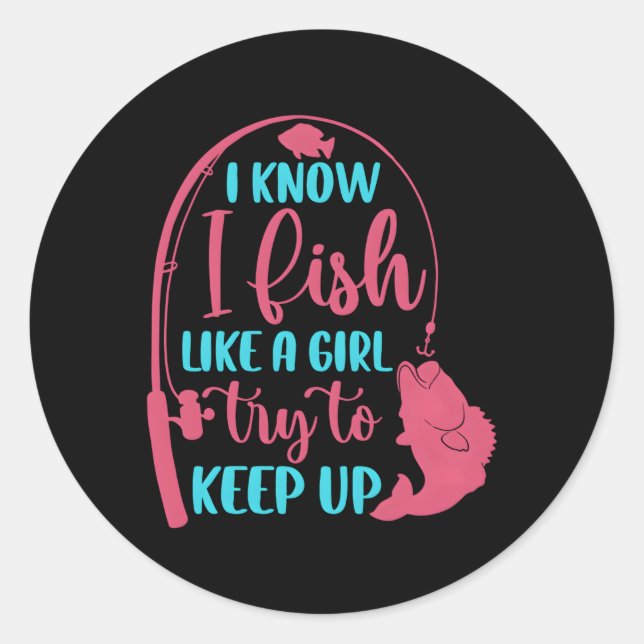 Bass Fishing Fisher Fishing Classic Round Sticker (Front)