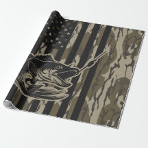 Bass Fishing Fisherman Camo Flag Bottomland Camo