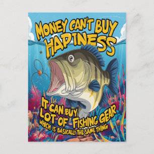 Bass Fishing Gear: Happiness in a Bite Postcard