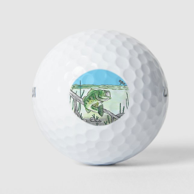 Bass Fishing Golf Balls (Front)