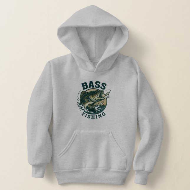Bass Fishing Hoodie (Laydown)