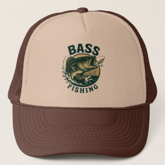 Bass Fishing Hoodie Trucker Hat