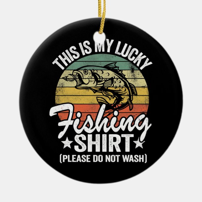 Bass Fishing Jokes Humour Fisherman This Is My Ceramic Ornament (Front)