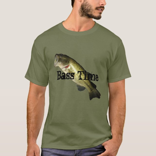 Bass Fishing Large Mouth Men's T-Shirt (Front)
