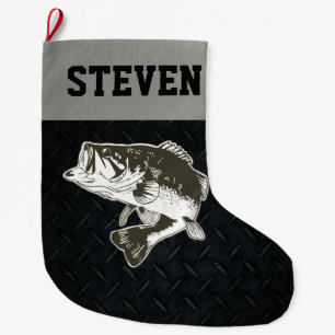 Bass Fishing Men's Christmas Stocking