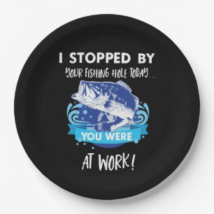 Bass Fishing Party Birthday Retirement Fish Fry Paper Plate