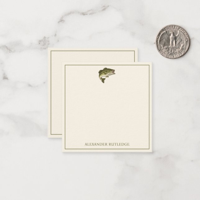 Bass Fishing Personalised Card (Front/Back In Situ)