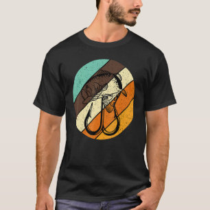 Bass Fishing Retro Vintage Fish Forest Fishhook Fi T-Shirt