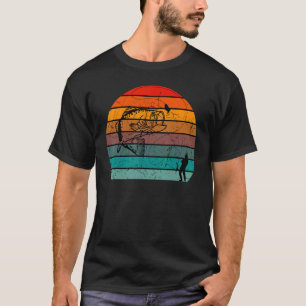 Bass Fishing Retro Vintage Sunset Angling Fisherma T-Shirt