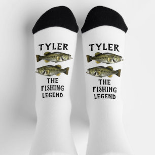 Bass Fishing The Legend Name Funny  Socks