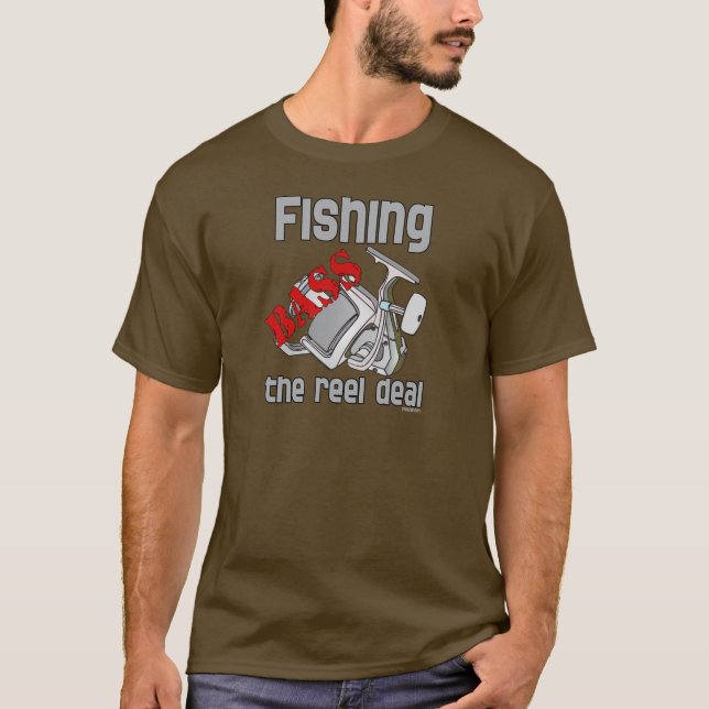 Bass Fishing The Reel Deal T-Shirt (Front)