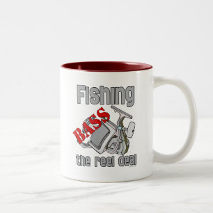 Bass Fishing The Reel Deal Two-Tone Coffee Mug