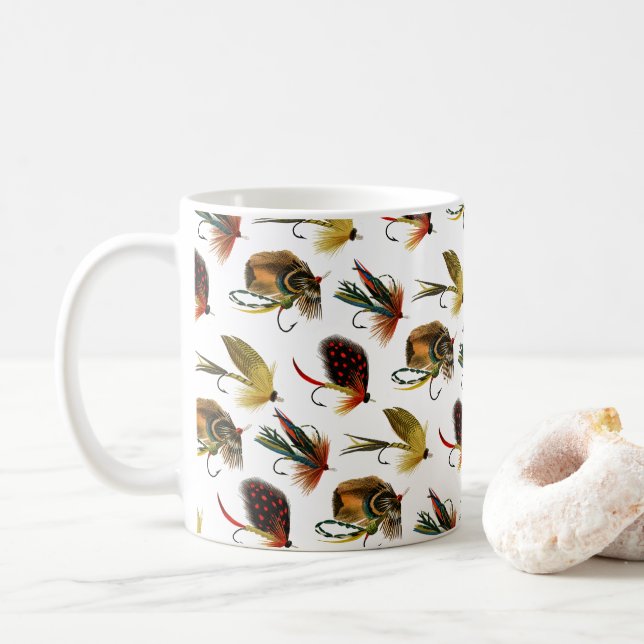 Bass Flies Coffee Mug (With Donut)