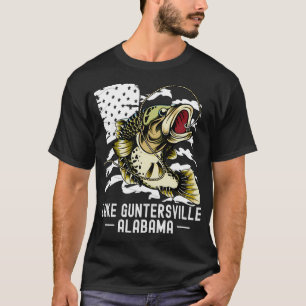 Bass Game Fishing Sports Fisherman Lake Guntersvil T-Shirt